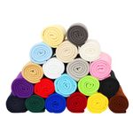 20PCS Solid Color Knitted Polar Fleece Fabric | 20''x20'' | Anti Pill Fabric Patchwork Polyester Plush Fleece Cloth for Sewing, Toys, Throw Blankets, PJ Pants, Booties, Eye Mask