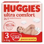 Huggies Ultra Comfort Nappies Size 3 (4-9 kg) Disney Design Pack of 168