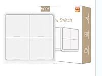 MOES Scene Switch, ZigBee Wireless 12 Scene, Mechanical Push Button Battery Powered, Smart Home Automation Scenario Switch for Tuya Smart Devices, Requires ZigBee Gateway, White