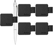 ProCase 【5 Pack】 Self Adhesive Pen Loop Holder, for Dairy Notebooks Journals Planners, Elastic Stick On Pen Holder Stylus Loop -Black