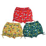 superbottoms Unisex Child Rayon Blend Bloomers (Pack of 3) (Und-U-BL-PO-2_3-3PACK_Paws only_Yellow_2 Years-3 Years)