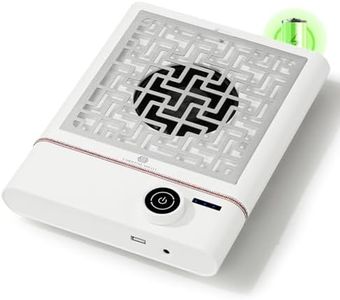 CHRISTINE SHELLY Nail Dust Collector, Bling Diamond Cordless Rechargeable 5000RPM Vacuum Nail Tech Fan Extractor, 12000mAh Professional Nail Duster Suction, Low Noise, Salon&Home