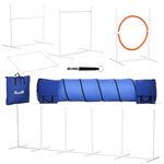 PawHut Six-Piece Dog Agility Equipment Set w/Carry Bag