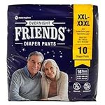 Friends Overnight Maxiumum Absorbency Disposable Pull-Up Unisex Incontinence Pants XXL (34-65inch) - 10 Protective Pants