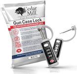 TSA Approved Tactical Gun Case Lock - Protective Rubber Sleeve & Cut-Resistant MonoShaft - Secure Single Shaft Padlock for Guns Luggage Rifles Pistols & Revolver Cases - Child Safe