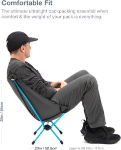 Helinox Chair Zero Ultralight Camping Chair – Compact, 0.5kg, Black