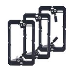 VCE Low Voltage Mounting Bracket (1 Gang,3 Pack) for Single Gang Wall Plate, Telephone Wires, Network Cables, HDMI, Coaxial, Speaker Cables, Black