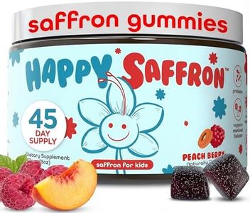 Samara 888 Saffron for Kids | Saffron Gummies for Kids Supports Happy Mood & Temper Control, w/Lavender, Chamomile, Passionflower & Electrolytes, Vegan, Melatonin-Free, 45 Peach Berry Gummies