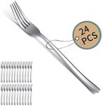 Kyraton Dinner Forks Set of 24 Pieces, 20.5cm Stainless Steel Table Forks Cutlery Set for Home, Restaurant, Hotel, Dishwasher Safe