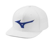 Mizuno Golf Tour Flat Snapback Hat White