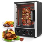 NutriChef Upgraded Multi-Function Rotisserie Oven - Vertical Countertop Oven with Bake, Turkey Thanksgiving, Broil Roasting Kebab Rack with Adjustable Settings, 2 Shelves 1500 Watt - AZPKRT97