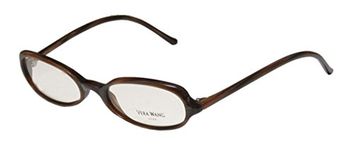 Vera Wang Fission Womens/Ladies Rx-able Stylish Designer Full-rim Eyeglasses/Glasses (47-19-135, Brown)