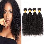 Brazilian Curly Human Hair 4 Bundles 10 12 14 16 inch 100% Unprocessed Brazilian Hair Kinky Curly Virgin Hair Weave for Black Women