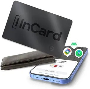 Wallet Tracker (Both iOS and Android) IP68 Bluetooth Smart Finder Card GPS Tracker for Bags Passport Works with Apple Find My (Apple MFi Certified) & Google Find My Device - Over 5 Year Battery Life