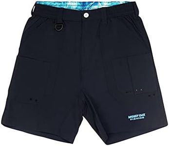 Mossy Oak Men's Standard XTR Fishing Quick Dry, Hiking Shorts, Anthracite, Large