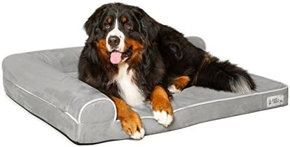 PetFusion BetterLounge Orthopedic Dog Bed | Solid CertiPUR-US Memory Foam, Waterproof Liner | Medium/Large & XL | Removable Micro-Suede Cover Available Separately, 1 YR Warr,Grey