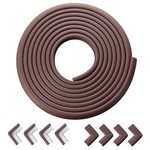 Baby Proofing Edge Corner Guard - Furniture Edge Corner Protector with 3M Adhesive Tape Safety Bumper for Kids Foam Cushion Bumpers Protector for Table Desk 20.4ft(18ft Edge + 8 Corners ) Coffee Brown