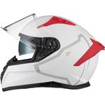 Agrius Storm Shield Motorcycle Helmet L Matt Light Grey Red