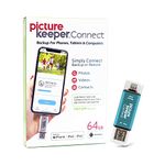 Picture Keeper Connect Photo & Video USB Flash Drive for Apple, Android & PC Devices, 64GB Thumb Drive, Turquoise