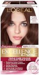 L'Oréal Paris Excellence Crème Hair Dye with Hyaluronic Acid, Dark Chocolate Brown G15, Hair Color for Women, 100% Grey Coverage, Long Lasting Rich Colour, Hair Dye Kit, 1EA