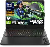 HP OMEN 16 Gaming Laptop, 16" 2K 144Hz Display, Intel Core Ultra 7 255H, NPU 13 Tops AI PC, RTX 5060 8GB GDDR7, 32GB DDR5, 1TB SSD, Wi-Fi 6E, Windows 11 Home, 4-Zone RGB, EPEAT Gold