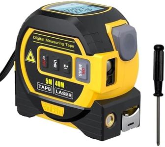 Chamgeco Almighty Ruler Laser Rangefinder, 3-in-1 Infrared Laser Tape Measure, 40M Digital Retractable Laser Measuring Sight with 5M Measuring Tape, Handheld Tape Measure Tool with Large LCD Display