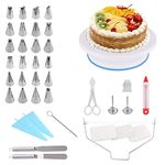 Ever Rich ® Cake Decorating Pastry Tool Kit. Professional Cupcake Decorating Kit. Rotating Turntable Stand (2. 39 Pcs)