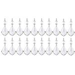 Nuptio 20 Pcs 38mm Length Maple Leafs Style Crystal Beads Drop Pendants Chandelier Curtain Lamp Chain Prisms for Wedding Party Centerpieces Decoration (Crystal Teardrop Style 2)