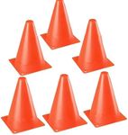 15cm Soccer Cones, Professional Durable Agility Cones Sports Training Field Marker Plastic Cones for Skating Basketball Football Practice Drills, Indoor Outdoor Activity Events Gamess (15cm,6PCS)