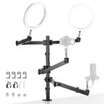 NEEWER Desktop Camera Stand, Overhead Webcam Mount Stand with 4 Flexible Articulating Arms, 3/8" 1/4" 5/8" Screws for Microphone LED Light Video Recording Live Streaming Podcasting Gaming, ST004