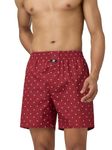 XYXX Men Combed Cotton Inner Boxers, Relaxed Fit, Printed, Pack of 1, XYBOX113M, Starry Maroon, M