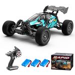 Teeggi 70 km/h Remote Control Car for Adults, Brushless Motor RC Car High Speed Offroad Drift Racing Car, 4WD Off Road Race Buggy, 3 Batteries (Blue)