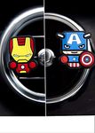 2 x Coolest Novelty Car Air Fresheners! Marvel Avengers, Game of Thrones, Deadpool, Star Wars, Batman, Hulk, Thor, Ironman, Captain America…Transform Your Boring Car! (Avengers: Captain America & Iron Man)(Fresh Lemon)