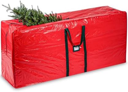 (Not Made In China) Heavy Duty Christmas Tree Storage Bag For 9 ft Disassembled Artificial Xmas Holiday Trees, Durable Waterproof Material, Carry Handles. Protects Against Dust, Insects and Moisture