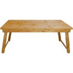 koyasiry Bamboo Coffee Table, Foldable, Natural, 33.5x17.7in, Low Floor Desk for Adults