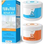 Tenee Tub Repair Kit White & Porcelain Repair Kit - 3.7 OZ Fiberglass Repair Kit with Super Adhesion, Bathtub Repair Kit for Cracked Bathtub, Works on Ceramic Sink Repair and Acrylic Bathtub Damage