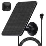 Solar Panel for Blink Camera Outdoor, 4 W Blink Camera Solar Panel Compatible with Blink Outdoor, Blink XT2/XT Camera & SimpliSafe Camera (Not Included), IP66 Blink Outdoor (3rd Gen) with Rubber Plug