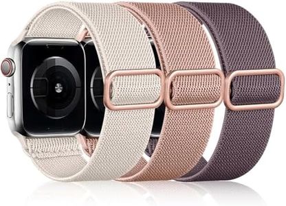 Witzon Stretchy Nylon Bands Compatible with Apple Watch Band Series 10 9 8 7 41mm 46mm 45mm Women Men, Adjustable Elastic Sport Strap Solo Loop for iWatch SE Series 6 5 4 3 2 38mm 40mm 42mm 44mm 49mm