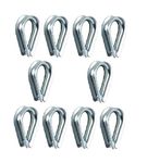 WeighTAJ Mild Steel Galvanized Thimble for Wire Ropes - Rigging for Wire Ropes of all Sizes - Ideal to retain the natural shape of the loop and protect Wire rope from any Damage (24mm/25mm, 10pc)