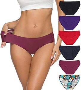 Altheanray Women’s Seamless Underwear No Show Panties Soft Stretch Bikini Underwears 6 Pack(3081XL-color13)