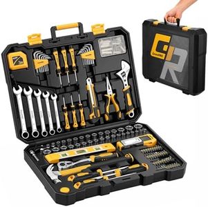 GRENPRO 219Pcs Tool Kit, Socket Wrench Auto Repair Tool Combination Package, Mixed Hand Tool Set for Home, Car, Motorcycle, with Plastic Toolbox Storage Case
