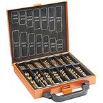 VonHaus HSS Metal Drill Bit Set with Carry Case Organiser - 99 Pcs 1.5-10 mm High Speed Steel Bits Titanium Coated Steel - For Drilling Wood, Masonry and Metal - Accessories Drills and Screwdrivers