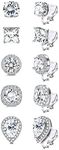 Morfetto Cubic Zirconia Clip on Earrings Women Non Pierced Earrings Silver Clip Earrings Clip on Earrings for Girls