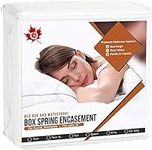 J. Adler Premium Box Spring Encasement Protector | Bed Bug, Dust Mite & Allergen Proof | Zippered, Knitted, Hypoallergenic, Water Resistant, Breathable, Noiseless and Vinyl Free (Twin XL)