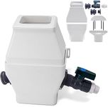 Rainwater Collection System, Rain Diverter for 2x3”and 3x4” Standard Downspouts, with PVC 3/4 Spigot and Filtration, White