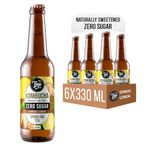 Toyo Kombucha - Sparkling Fermented Tea | Ginger Lemon Zero Sugar | 330ml (Pack of 6) - Rich in Probiotics and Antioxidants