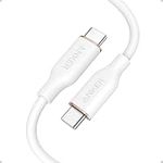 Anker USB C Cable, 240W Type C Flow Cord, Fast Charging for iPhone 17/16 Series, MacBook Pro 2020, and More (White, 3FT)