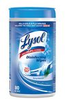 Lysol Disinfecting Surface Wipes, Spring Waterfall, 80 Wipes, Disinfectant, Cleaning, Sanitizing