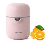 ZWCEGND Lemon Squeezer and Simple Manual Citrus Juicer Small Portable Lime Juicer Cup with Two Ways of Use for Different Fruits（Pink）