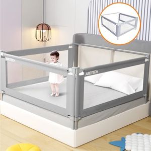 Abdtech Bed Guard Rail for Toddlers - 3 Sides Safety Baby Bed Rail Guard with Reinforced Large S-Shape, Infants Height Adjustment Guardrail for King Size Bed -3 Pack, 78.7x78.7x74.8”